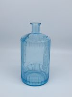 Blue painted bottle with embossed ribbons - Image 2