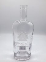Customized bottle with frosted logo